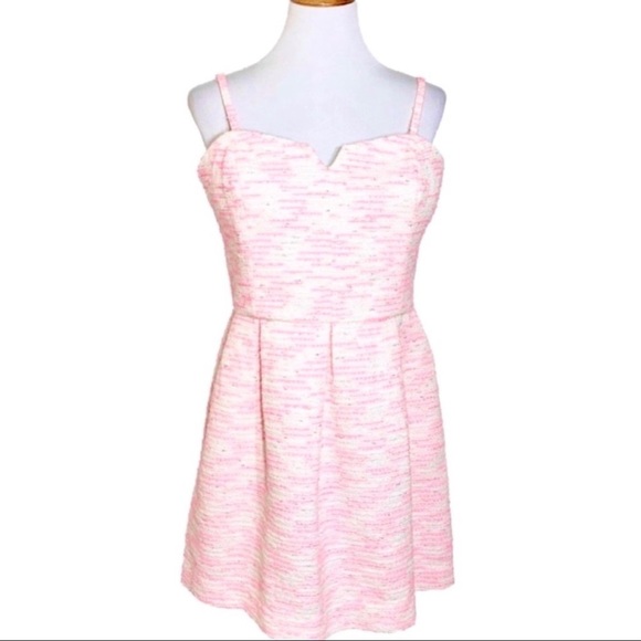 SOLD-Anthropologie Metallic Tweed Strapless Dress - Picture 2 of 9